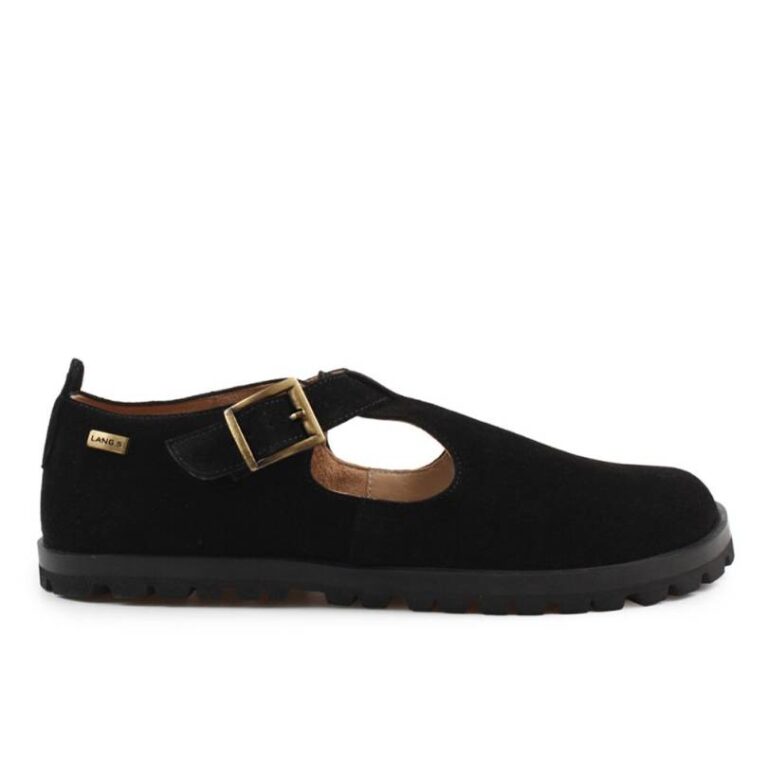 Black barefoot Mary Jane shoes, product photo