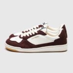 Brown and white barefoot sneakers, product photo